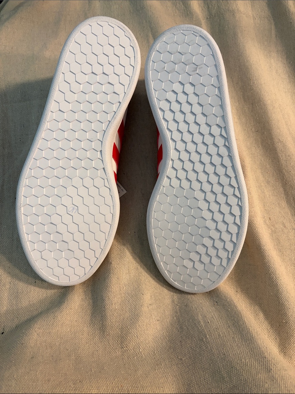 adidas White Sneakers with Red Three-Stripes - Picture 5 of 6